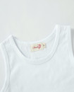 Boys 2Y-7Y Soft Organic Cotton White Tank Top Undershirts